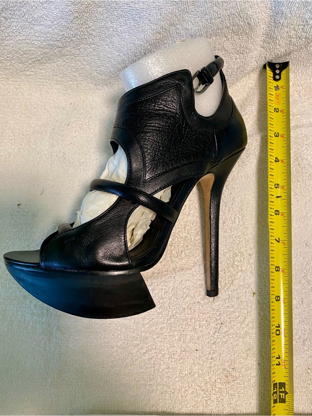 Camilla Skovgaard Black Lizard Leather Platform Stiletto Sandals – EU 38 NIB - Picture 7 of 8